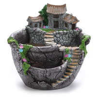 Fairy Garden Planter Succulent Plant Planting Pot Flower Plant Pots with Sweet House Unique Design for Home Garden Decoration
