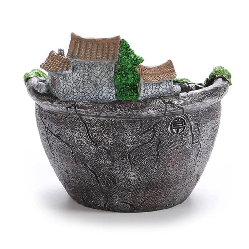 Fairy Garden Planter Succulent Plant Planting Pot Flower Plant Pots with Sweet House Unique Design for Home Garden Decoration